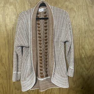 ROSE PINK KNIT LONG CARDIGAN Sweater Women's Small